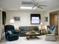 Chestatee Shoals Chalet - Lower Level Living Room Photo